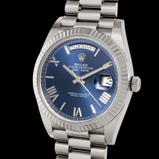 Rolex Day-Date 40 228239 White gold Blue