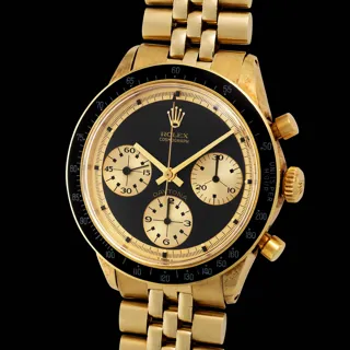 Rolex Daytona 6241 14k yellow gold Black and Champagne