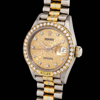 Rolex Datejust 69149 White gold and Yellow gold Champagne