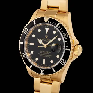 Rolex Submariner 16618 Yellow gold Black