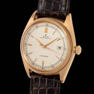 Rolex Oyster Perpetual 4467 Pink gold Cream