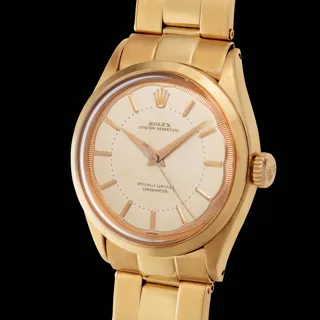 Rolex Oyster Perpetual 6284 Rose gold Silver