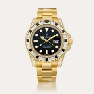 Rolex GMT-Master II 116758SANR Yellow gold Black