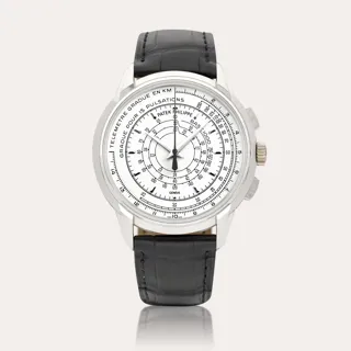 Patek Philippe Multi-Scale Chronograph 5975 18k white gold Silver