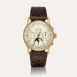 Patek Philippe Perpetual Calendar Chronograph 1518 18k yellow gold Silver