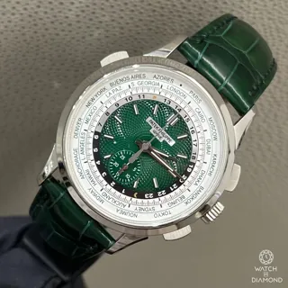 Patek Philippe World Time Chronograph 5930P 40mm Platinum Green