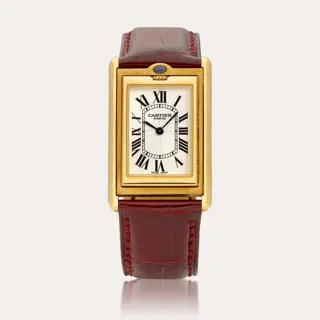 Cartier Tank Basculante 2391 18k yellow gold Silver