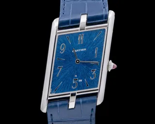 Cartier Privé Collection Tank Asymétrique WGTA0120 Platinum Blue