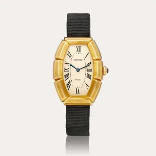 Cartier Tonneau 18k yellow gold Silver