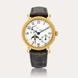 Patek Philippe Moonphase 5015 18k yellow gold White