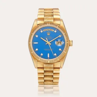 Rolex Day-Date 36 18078 Yellow gold Blue