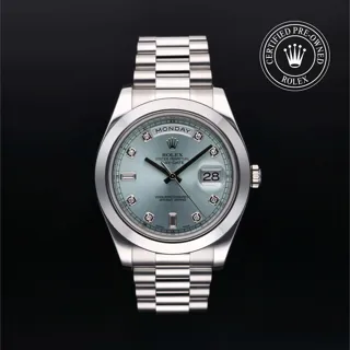 Rolex Day-Date II 218206 Platinum Blue