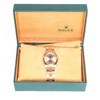 Rolex Oyster Perpetual 67493 Stainless steel and 18k rose gold Silver