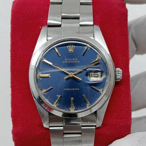 Rolex Oysterdate Precision 6694 Stainless steel Blue Indonesia 