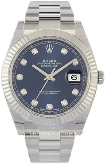 Rolex Datejust 41 126334-0015 White gold and Stainless steel Blue