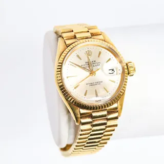 Rolex Oyster Perpetual Date 6517 18k yellow gold White