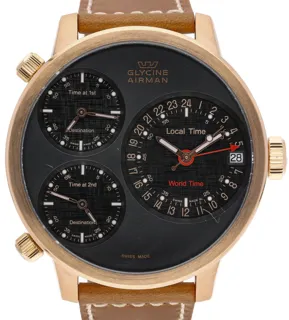 Glycine Airman 3845 Rose gold Black