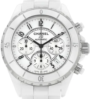 Chanel J12 Chronographe Stainless steel White