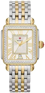 Michele Deco Madison MWW06T000144 18K Gold Plated$Stainless Steel Silver