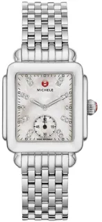 Michele Deco Mid MWW06V000002 Stainless steel White