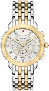 Michele Sidney MWW30A000022 18K Gold Plated$Stainless Steel White