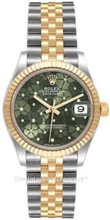 Rolex Datejust 31 278273-0032 Yellow gold and Stainless steel Green