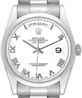 Rolex Day-Date 118209 36mm White gold White