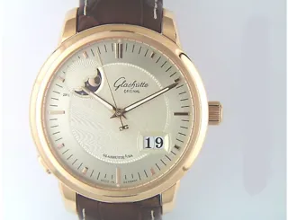 Glashütte Senator Panorama 100-04-01-01-04 40mm Rose gold guillochiertes