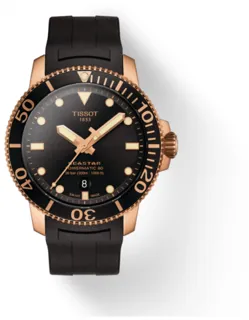 Tissot Seastar T120.407.37.051.01 Rose gold and Stainless steel Black