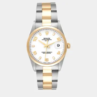 Rolex Oyster Perpetual Date 15203 Yellow gold and Stainless steel White