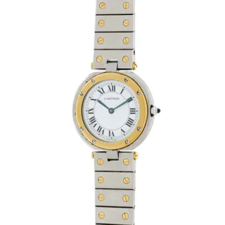 Cartier Santos Ronde 8191222429 Yellow gold and Stainless steel White