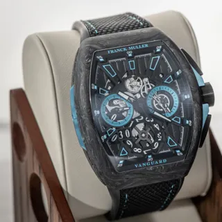 Franck Muller Vanguard V45CCGDSQTRCGKRYCBBL Carbon fiber Skeletonized