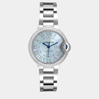 Cartier Ballon Bleu W4BB0028 Stainless steel Blue and Silver