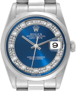 Rolex Day-Date 36 18206 Platinum Blue