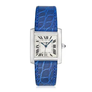 Cartier Tank Française 2366 18k white gold White