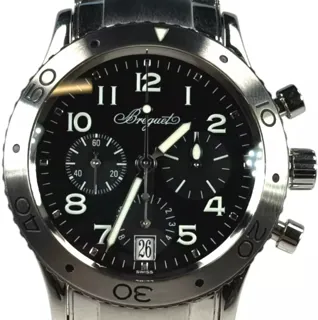 Breguet Transatlantique 3820ST/H2/SW9 39mm Stainless steel Black