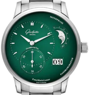 Glashütte PanoMatic 1-90-02-13-32-70 Stainless steel Green