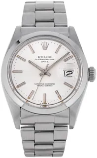 Rolex Oyster Perpetual Date 1500 Stainless steel Silver Baton