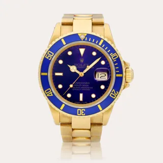 Rolex Submariner 16808 Yellow gold Blue