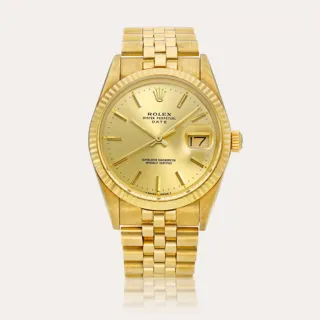 Rolex Oyster Perpetual Date 15037 Yellow gold Champagne