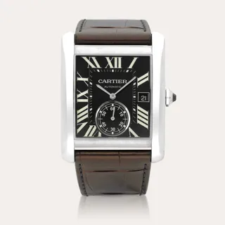 Cartier Tank MC 3589 Stainless steel Black