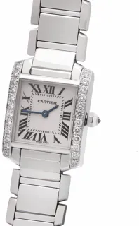 Cartier Tank Française 2403 White gold and Diamond White