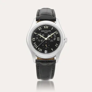 Patek Philippe Annual Calendar 5035 18k white gold Black