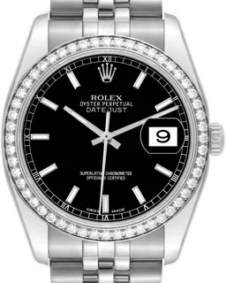 Rolex Datejust 36 116244 Stainless steel Black