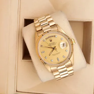 Rolex Day-Date 36 18038 Yellow gold Champagne