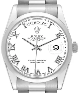 Rolex Day-Date 118209 36mm White gold White