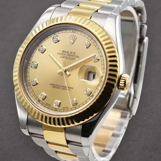 Rolex Datejust II 116333-0007 Yellow gold and Stainless steel Champagne