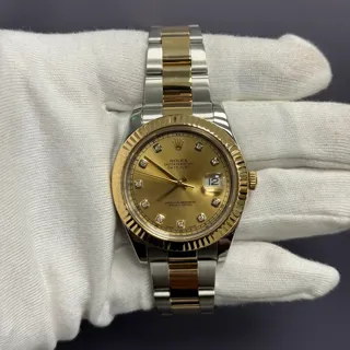 Rolex Datejust II 116333-0007 Yellow gold and Stainless steel Champagne