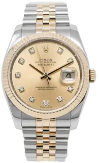 Rolex Datejust 36 116233-0150 Yellow gold and Stainless steel Champagne