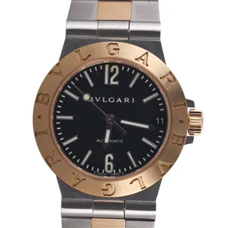 Bulgari Bulgari LCV 29 SG Stainless steel and 18k yellow gold Black